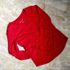 Cat & Jack Pink L/S Girls Shirt with Sparkle 6X